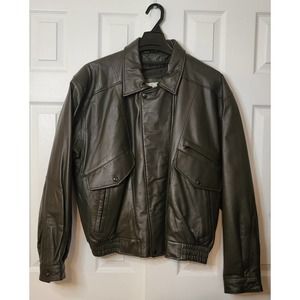 Fundamental Fashion Gino Leathers Euro Style Brown Leather Jacket- men’s L